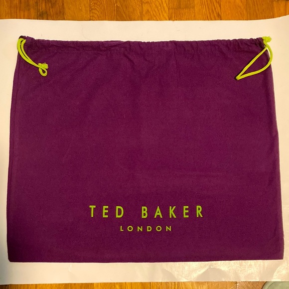Ted Baker Handbags - Ted Baker Large dust bag Purple with neon green writing and accents